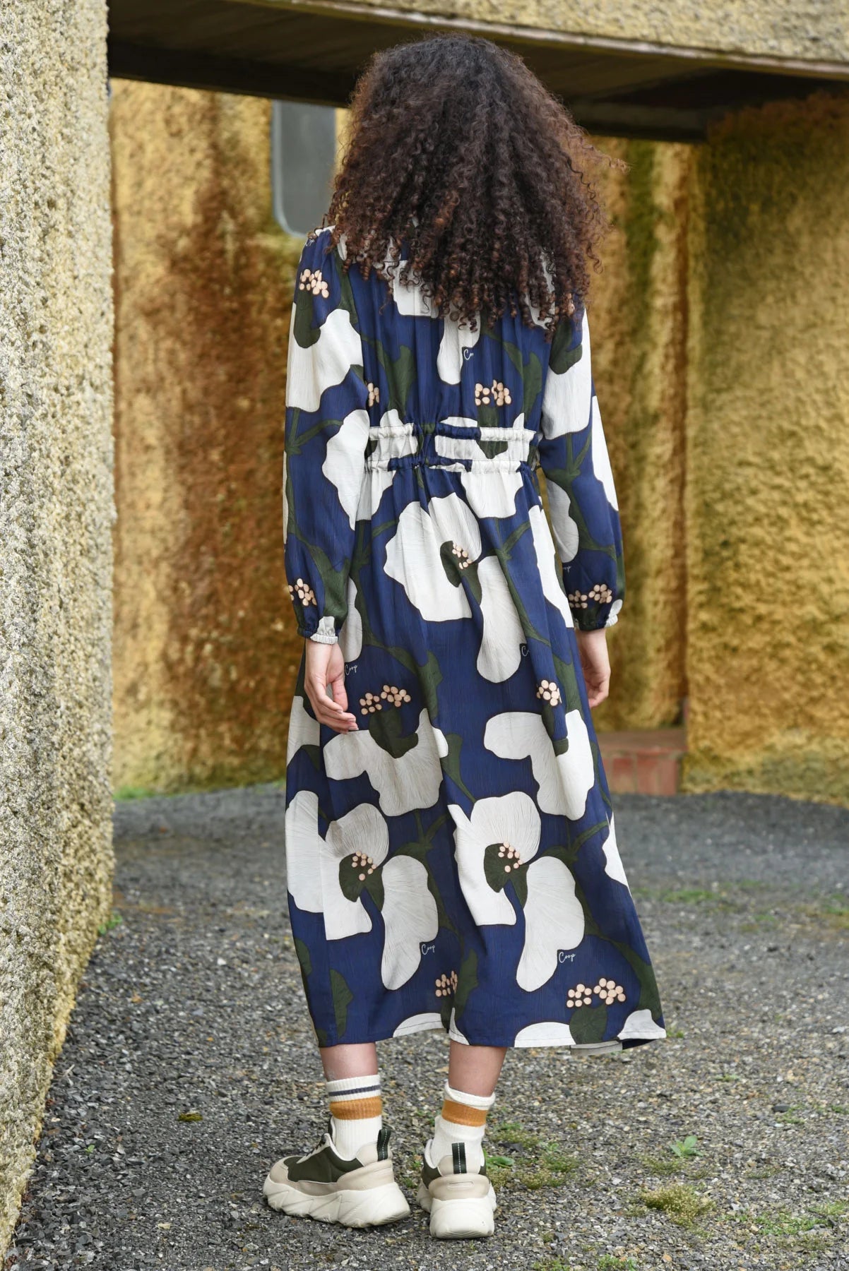 COOP RUCHE WITH IT DRESS - NAVY FLORAL - THE VOGUE STORE