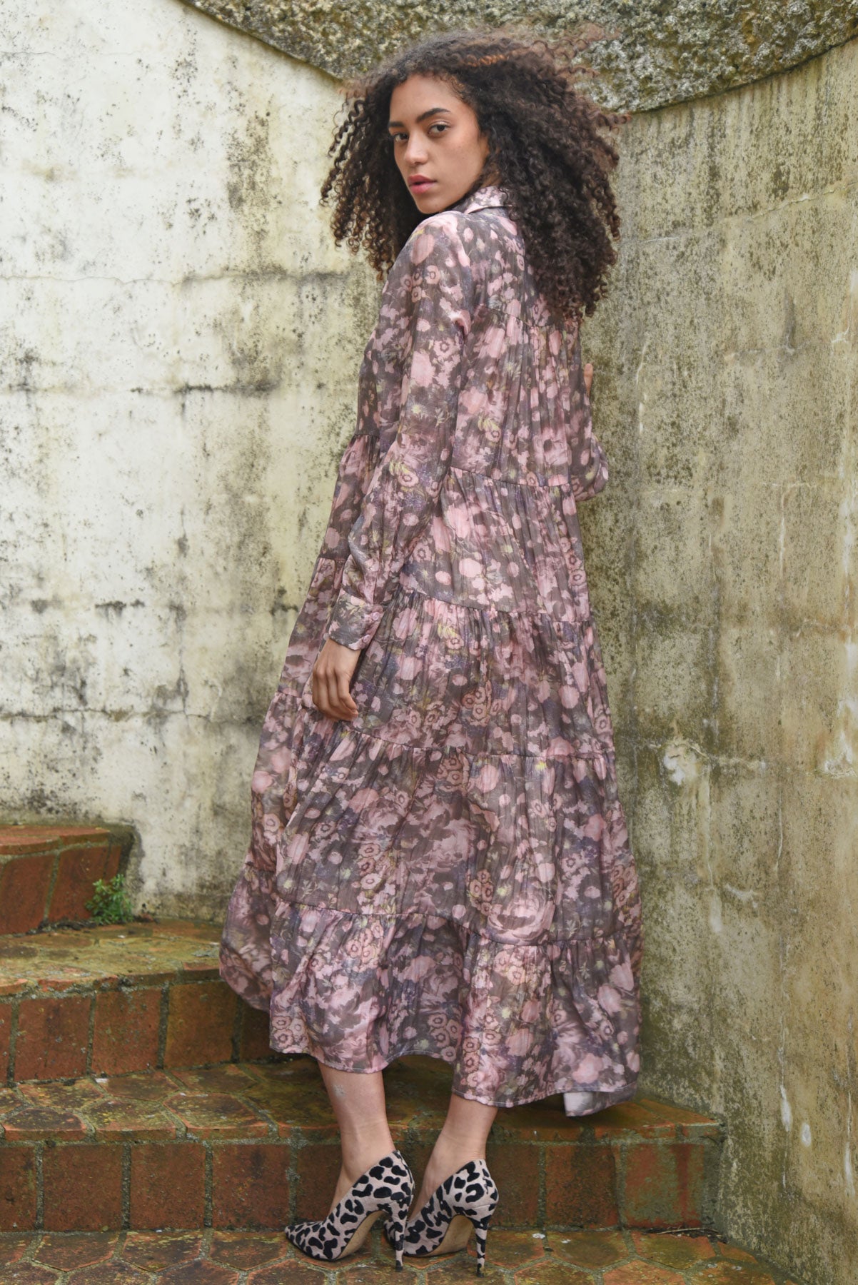 COOP SUN & THE SWOON DRESS - PINK & GREY - THE VOGUE STORE
