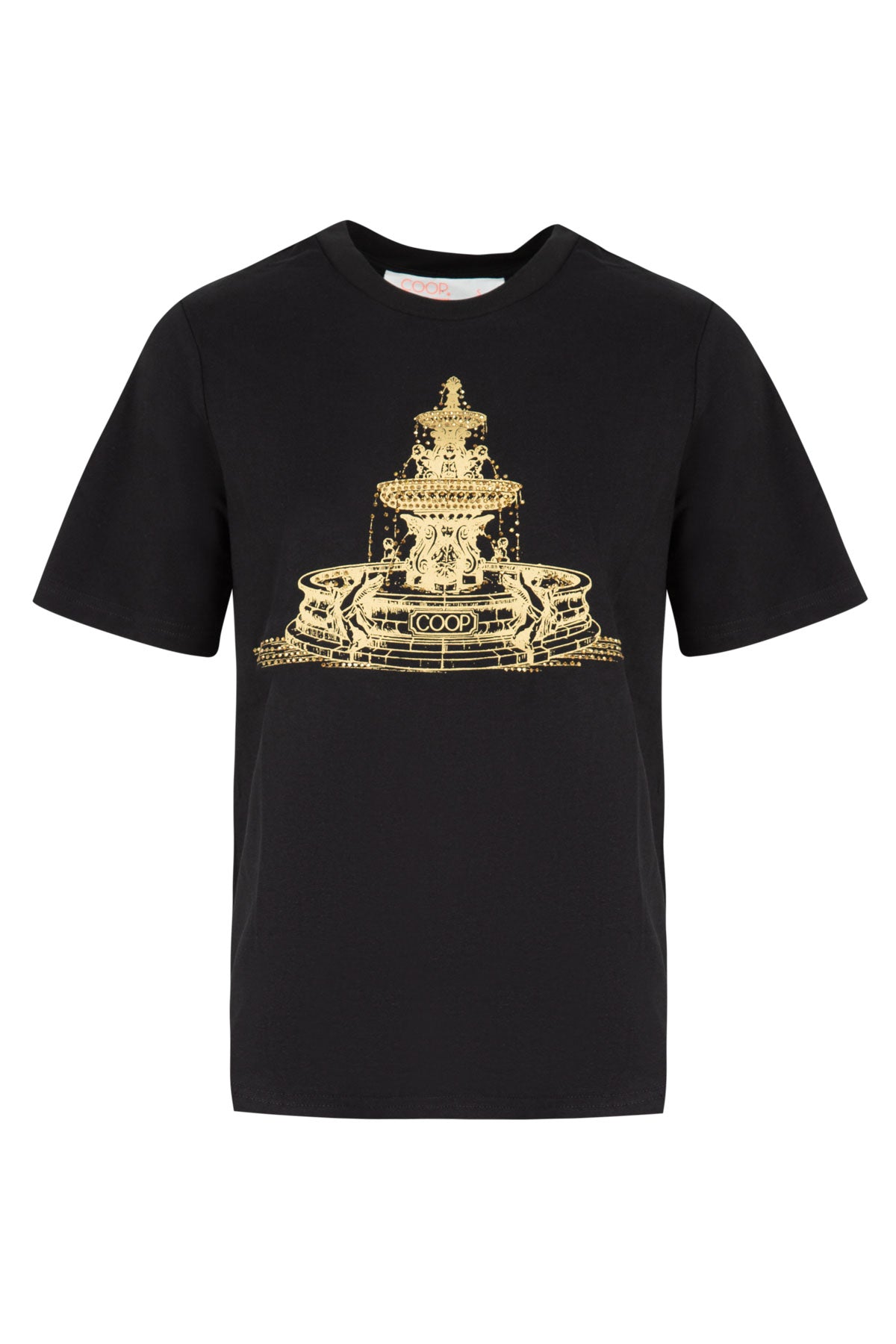 COOP FOUNTAIN OF SPARKLE T-SHIRT - BLACK - THE VOGUE STORE