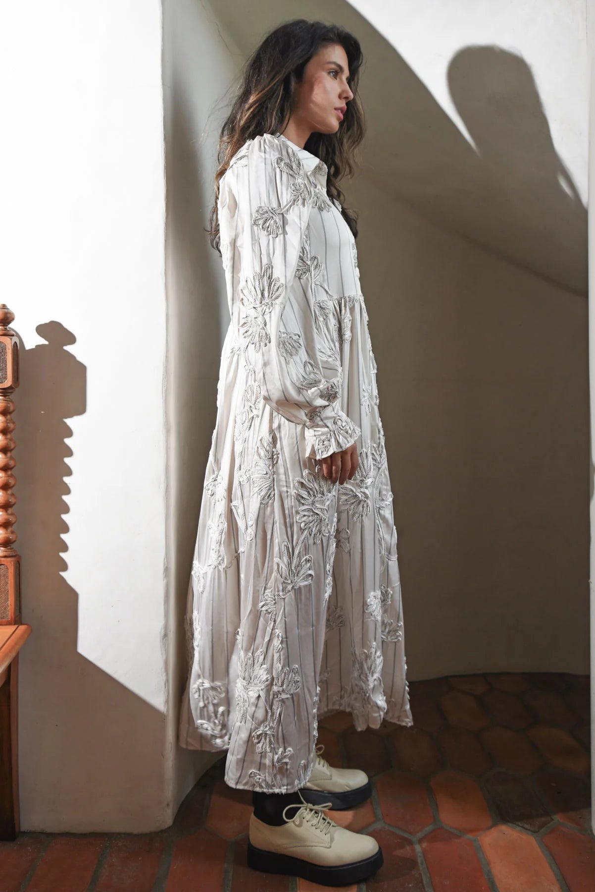 COOP FLOW & BEHOLD DRESS - CREAM - THE VOGUE STORE