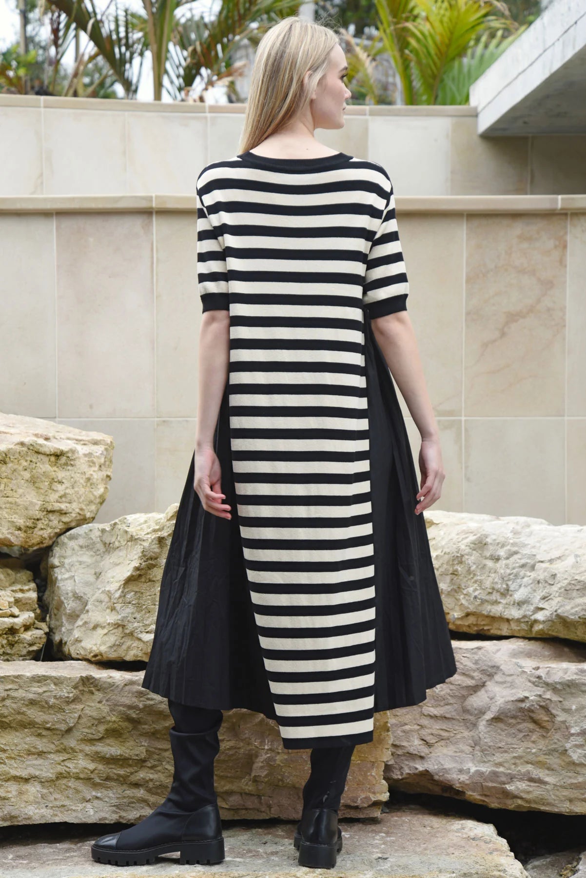 CURATE COZY COUTURE DRESS - STRIPE - THE VOGUE STORE