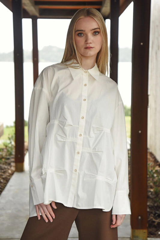 CURATE NEW CHAPTER SHIRT - WHITE - THE VOGUE STORE