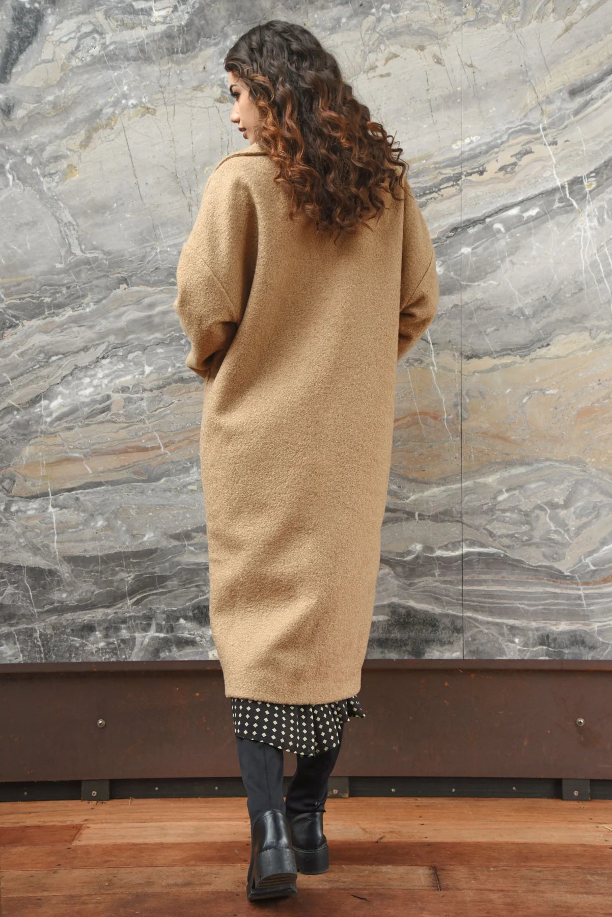 CURATE COMING UP COZY COAT - CAMEL - THE VOGUE STORE