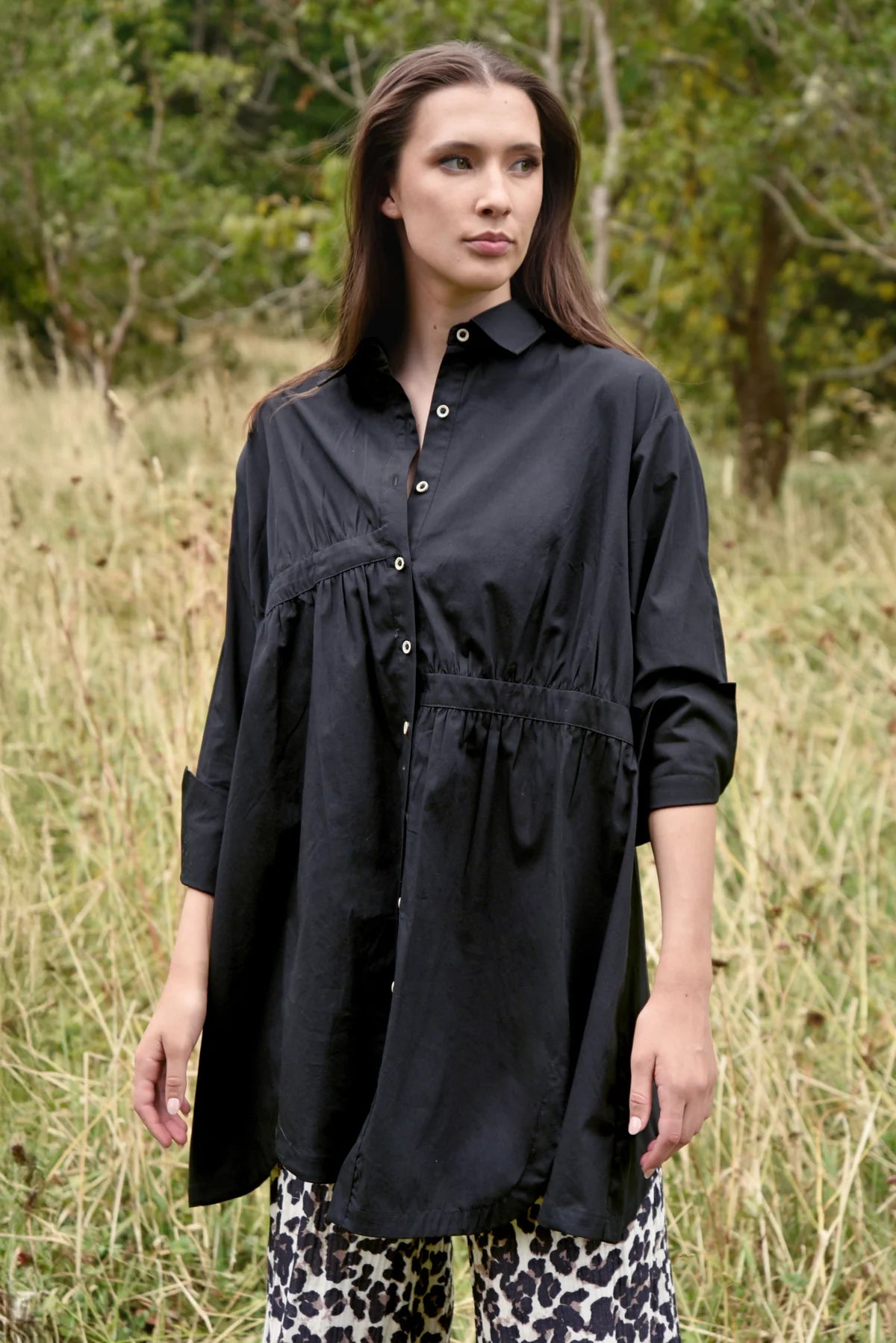 CURATE SHIRT WARRANT SHIRT - BLACK - THE VOGUE STORE