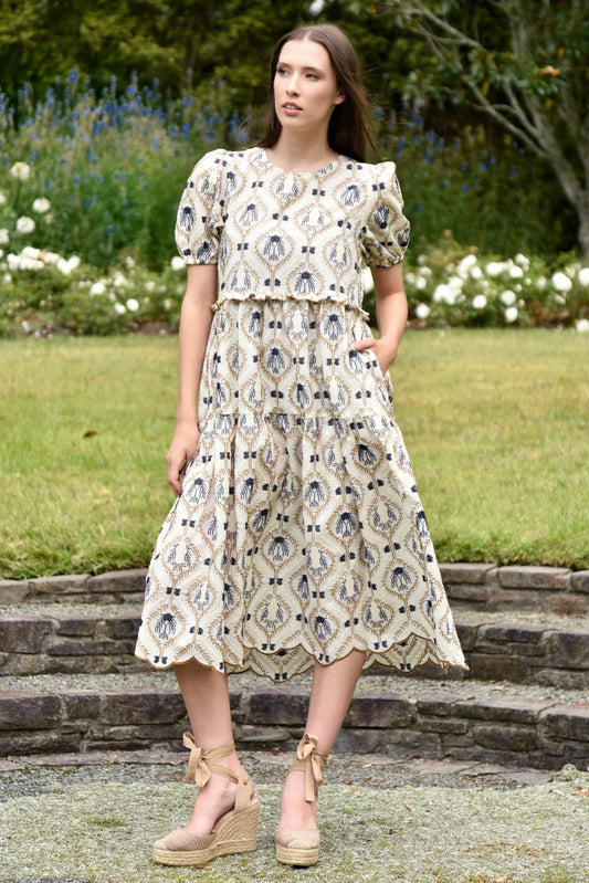 CURATE DREAMING OF SPRING DRESS - IVORY EMBROIDERY - THE VOGUE STORE