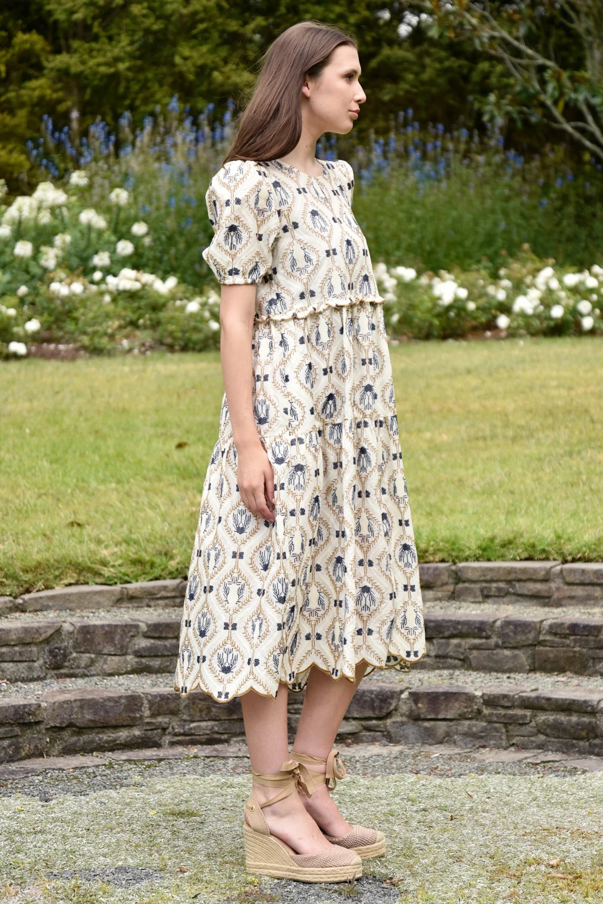 CURATE DREAMING OF SPRING DRESS - IVORY EMBROIDERY - THE VOGUE STORE