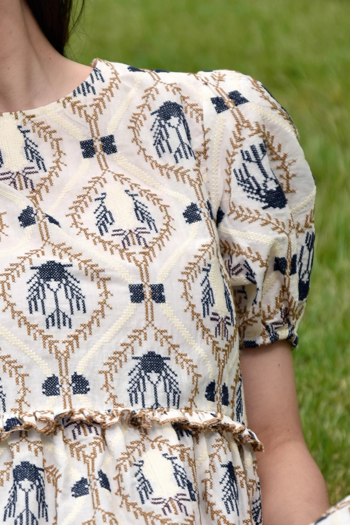 CURATE DREAMING OF SPRING DRESS - IVORY EMBROIDERY - THE VOGUE STORE