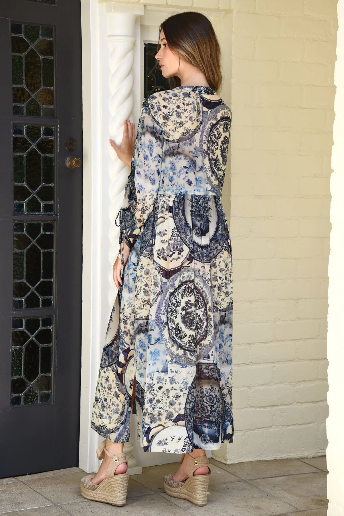 CURATE PORTRAIT MODE DRESS - BLUE PLATE - THE VOGUE STORE