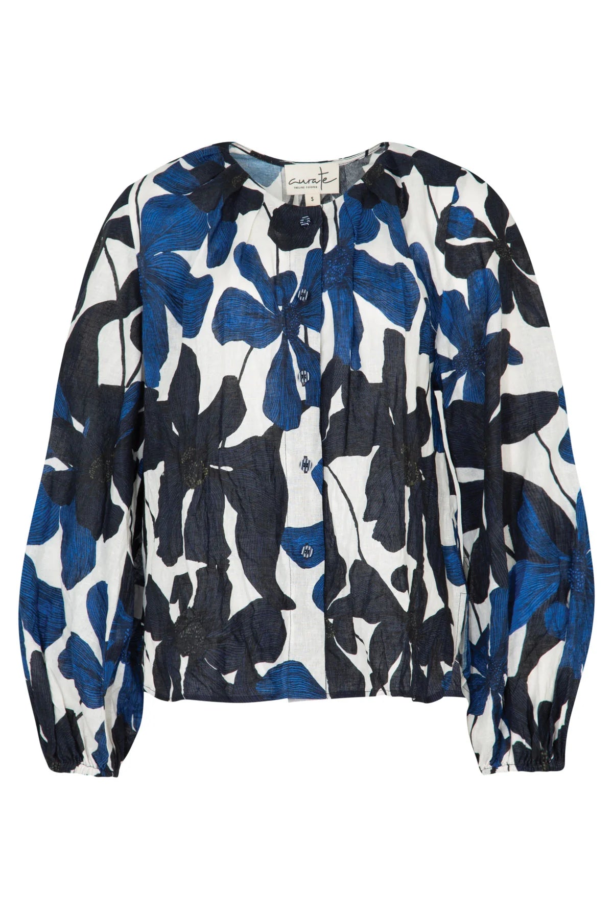 CURATE HAPPY TO BE HERE SHIRT - NAVY FLORAL - THE VOGUE STORE