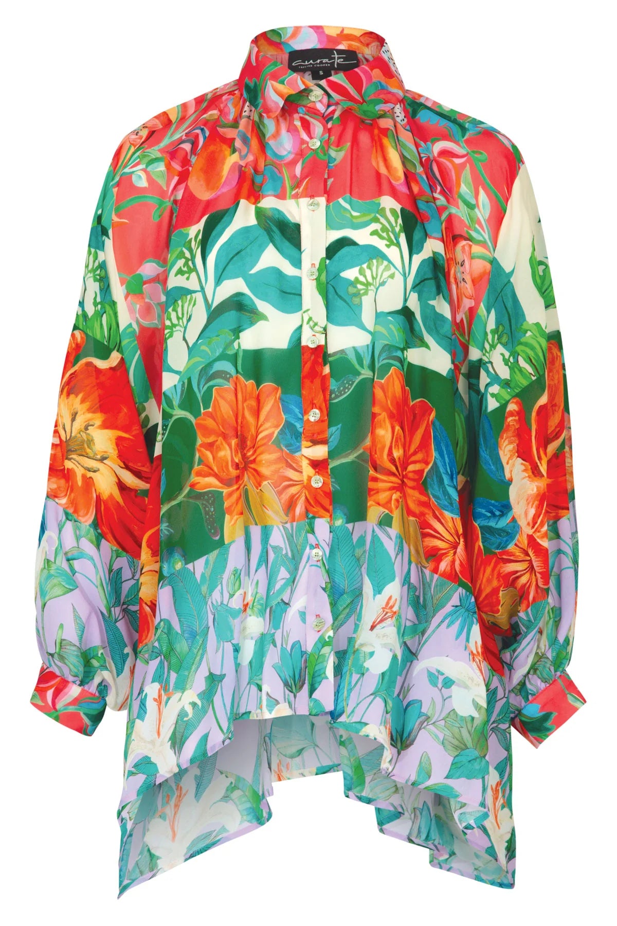 CURATE BILLOW PARTY - TEAL FLORAL - THE VOGUE STORE