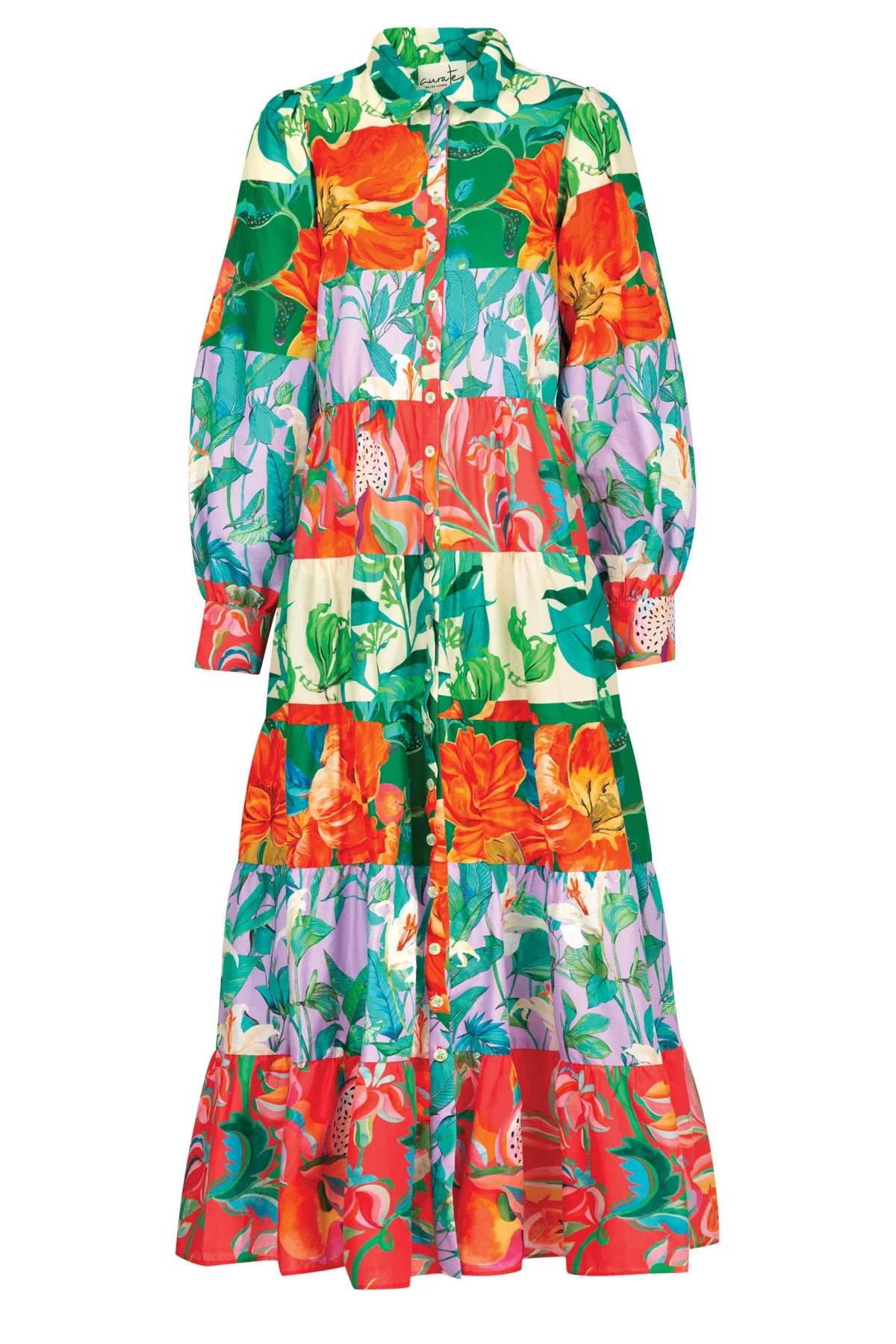 CURATE FINEST HOUR DRESS - TEAL FLORAL - THE VOGUE STORE