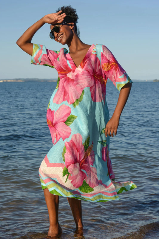 CURATE A FINE DROP DRESS - BLUE - THE VOGUE STORE