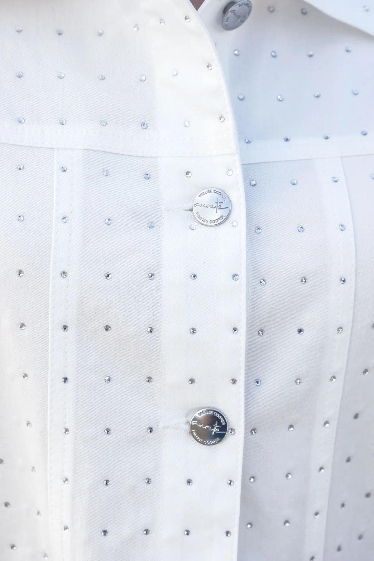 CURATE PERFECTLY PREPPY JACKET - WHITE SPARKLE - THE VOGUE STORE