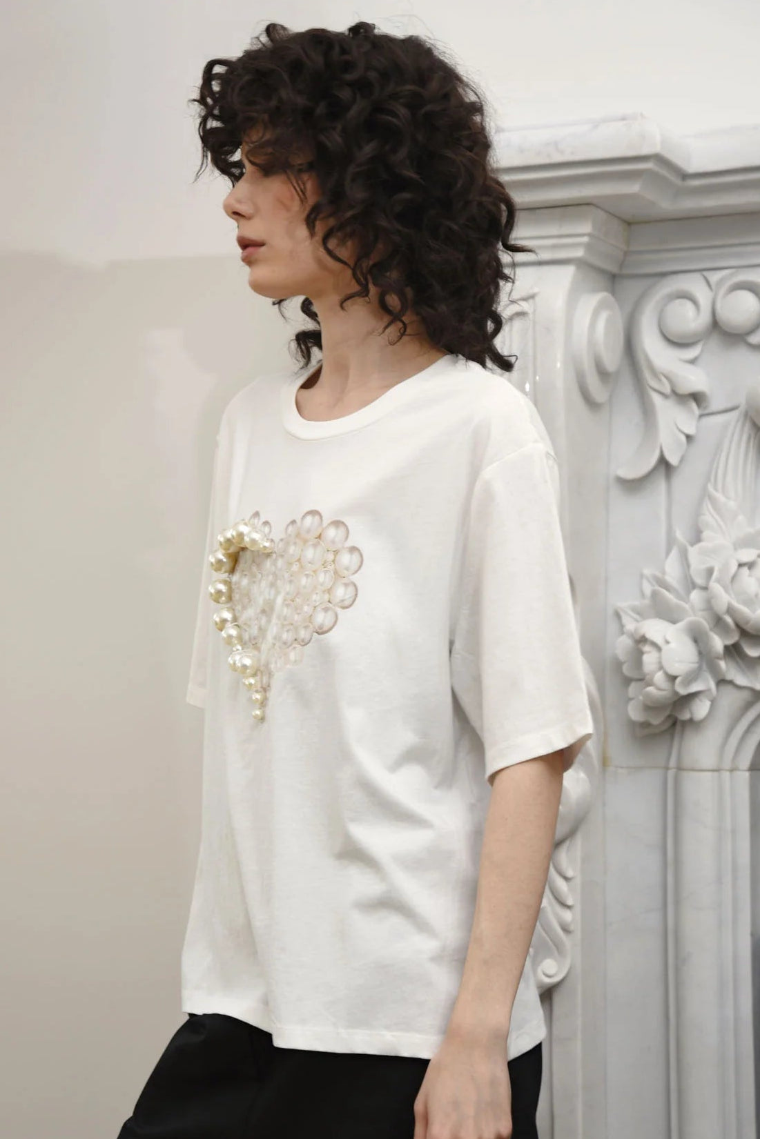 CURATE PEARL UP TEE - WHITE - THE VOGUE STORE