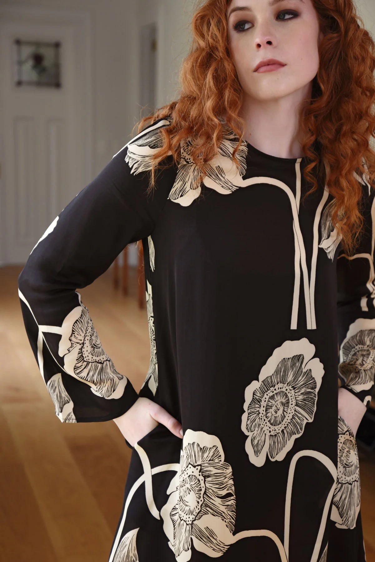 CURATE CHARGE IT TO MY ROOM DRESS - BLACK VINTAGE - THE VOGUE STORE