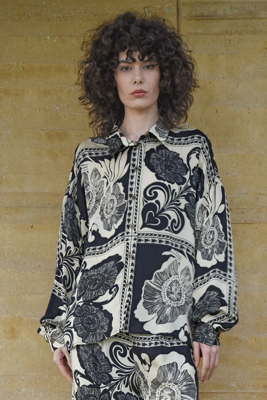 CURATE UNDER THE SUN SHIRT - BLACK VINTAGE - THE VOGUE STORE