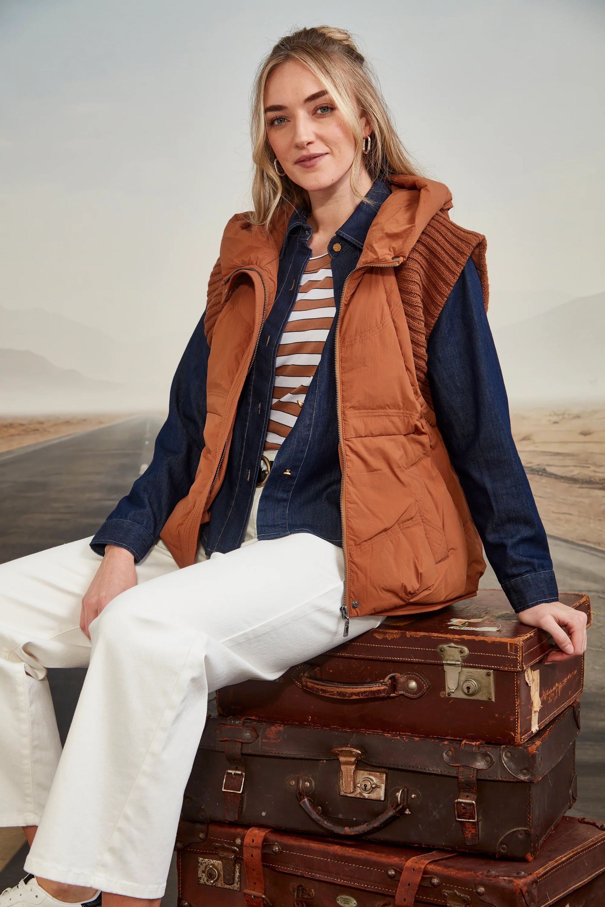 VERGE CHAKA VEST - NUTMEG - THE VOGUE STORE