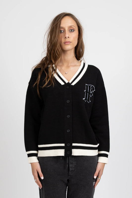 FEDERATION COLLEGE CARDI QUAD - BLACK - THE VOGUE STORE