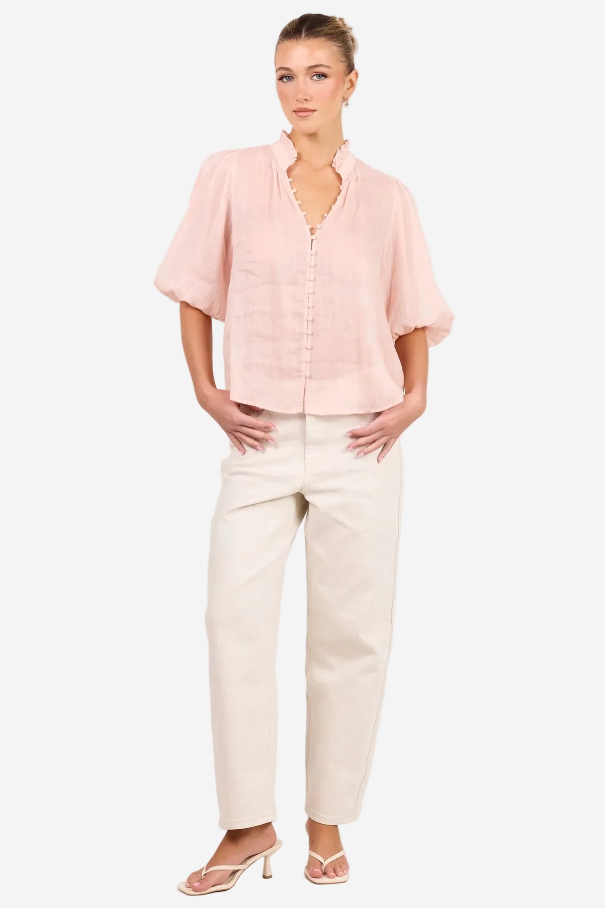 IVY + JACK CONTINUANCE BLUSH  RAMIE SS TOP - THE VOGUE STORE