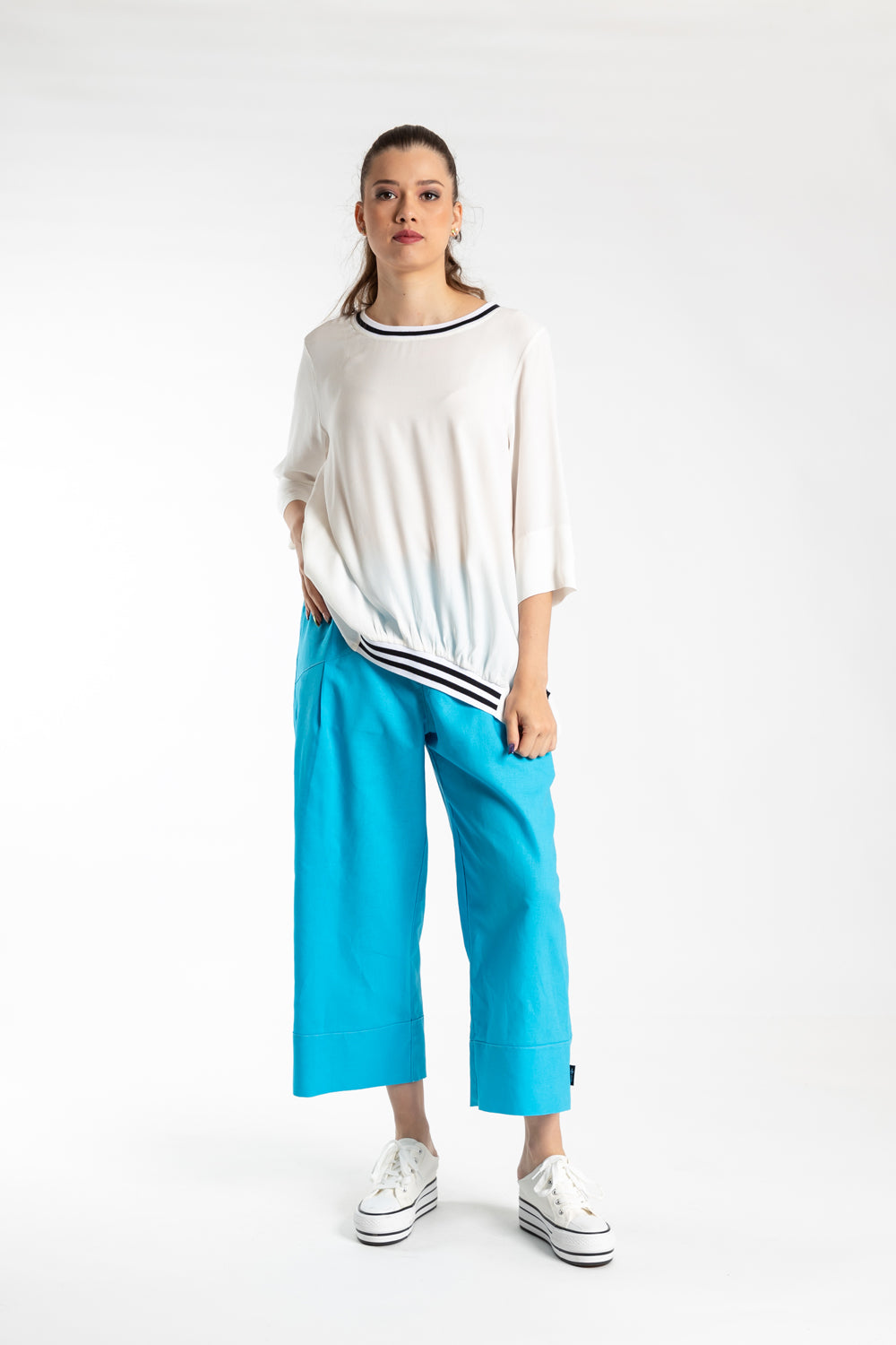 JELLICOE TEAL PANTS - THE VOGUE STORE