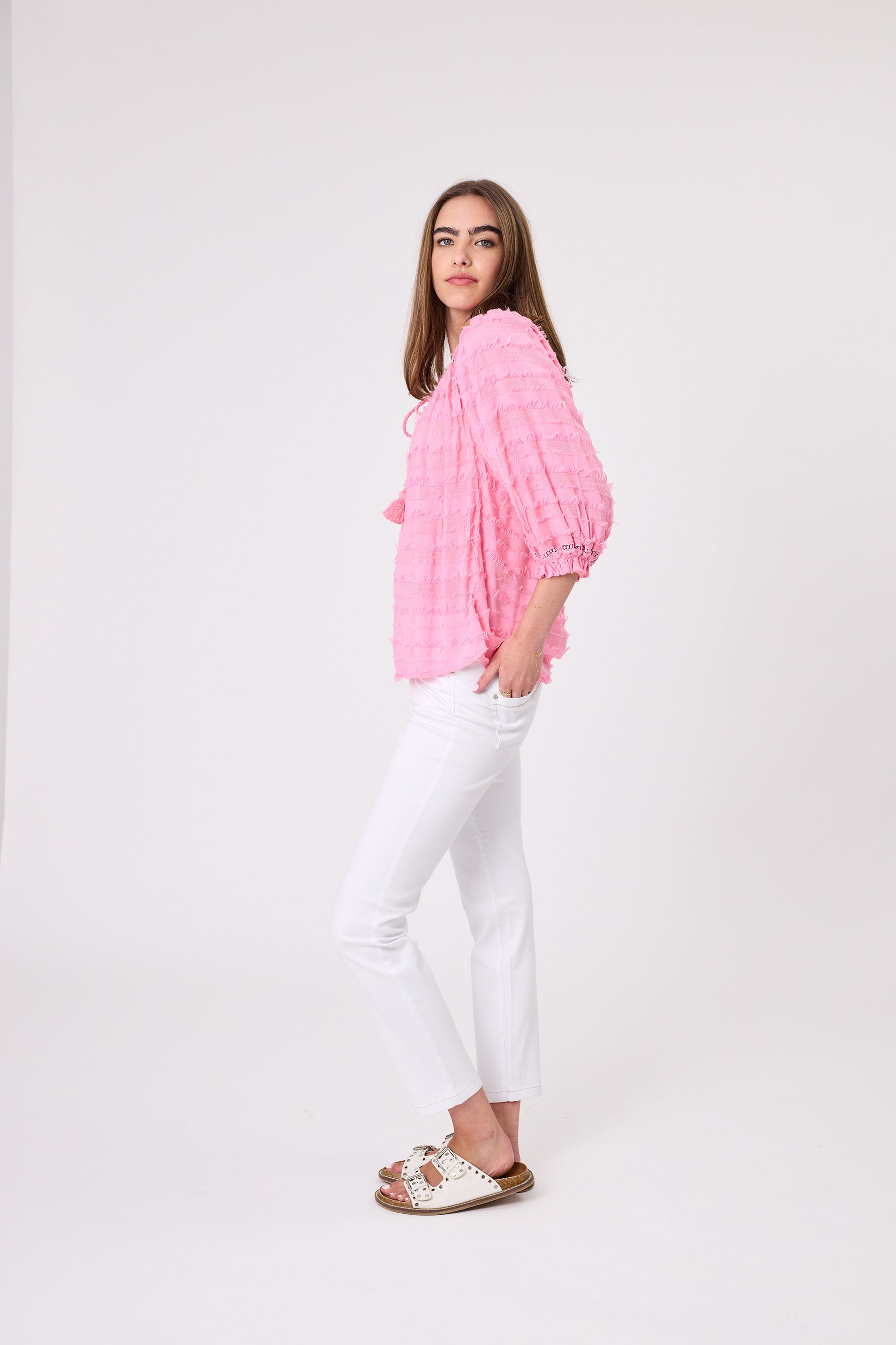 DESIGN NATION ASTA TOP - PINK - THE VOGUE STORE