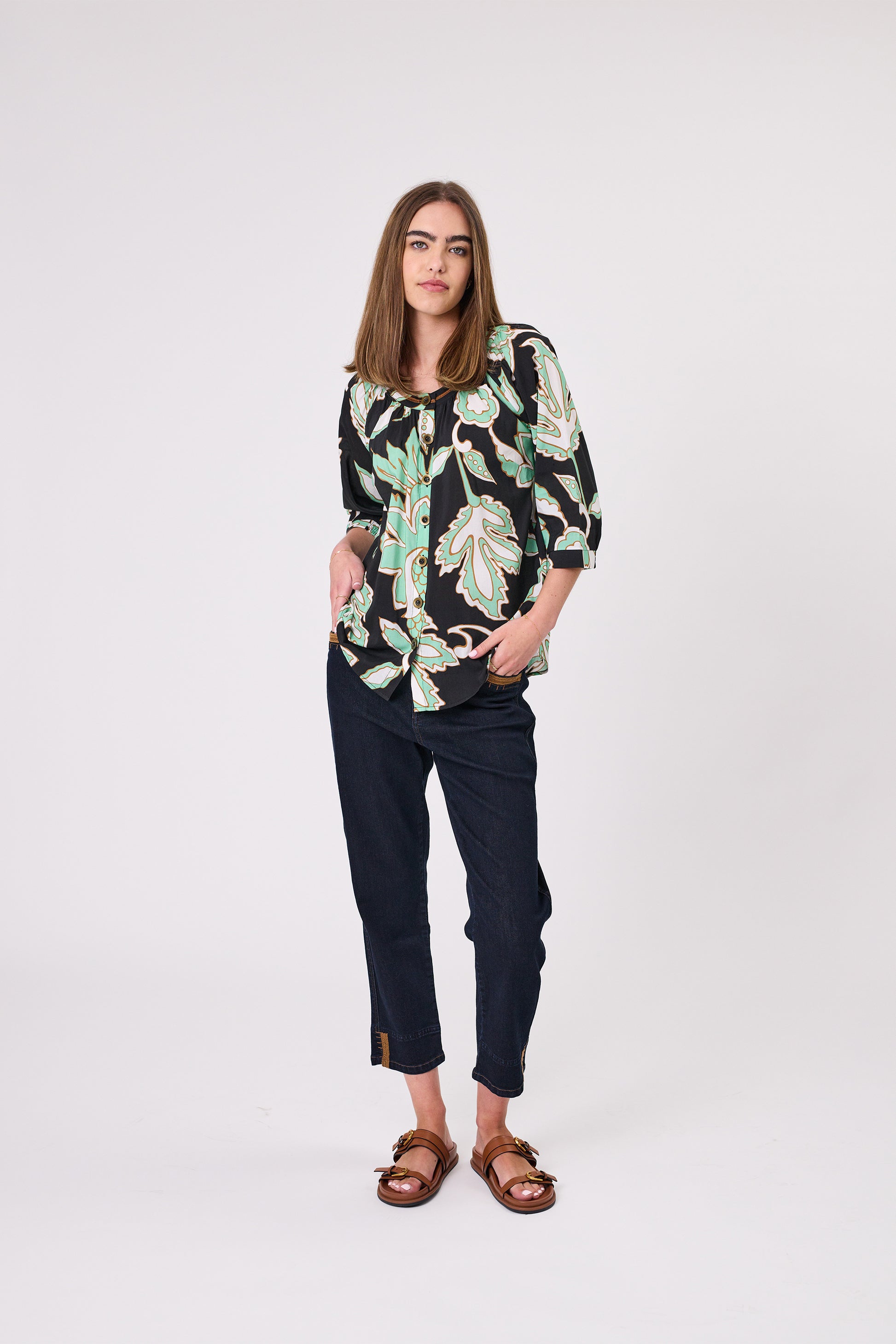 DESIGN NATION SERENE TOP - SERENE PRINT - THE VOGUE STORE