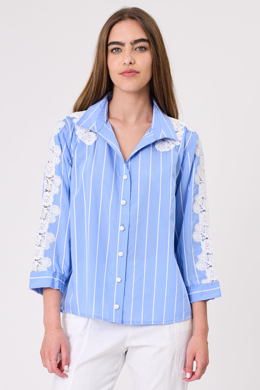 DESIGN NATION FORM SHIRT - CHAMBRAY - THE VOGUE STORE