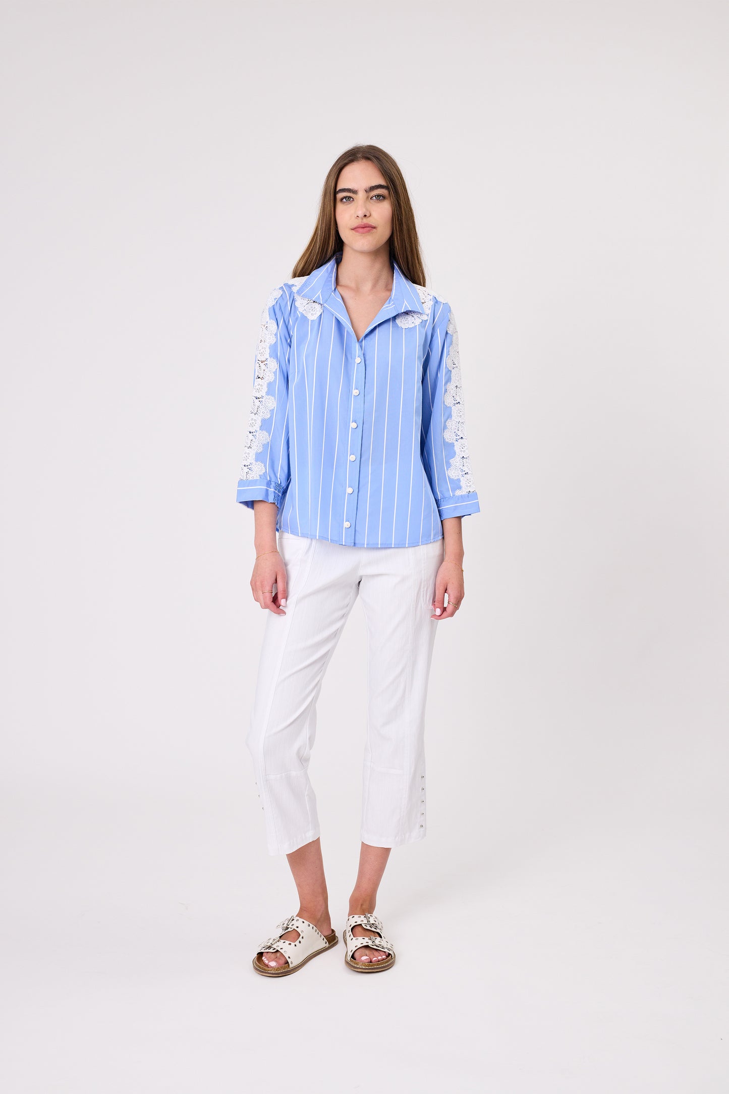 DESIGN NATION FORM SHIRT - CHAMBRAY - THE VOGUE STORE