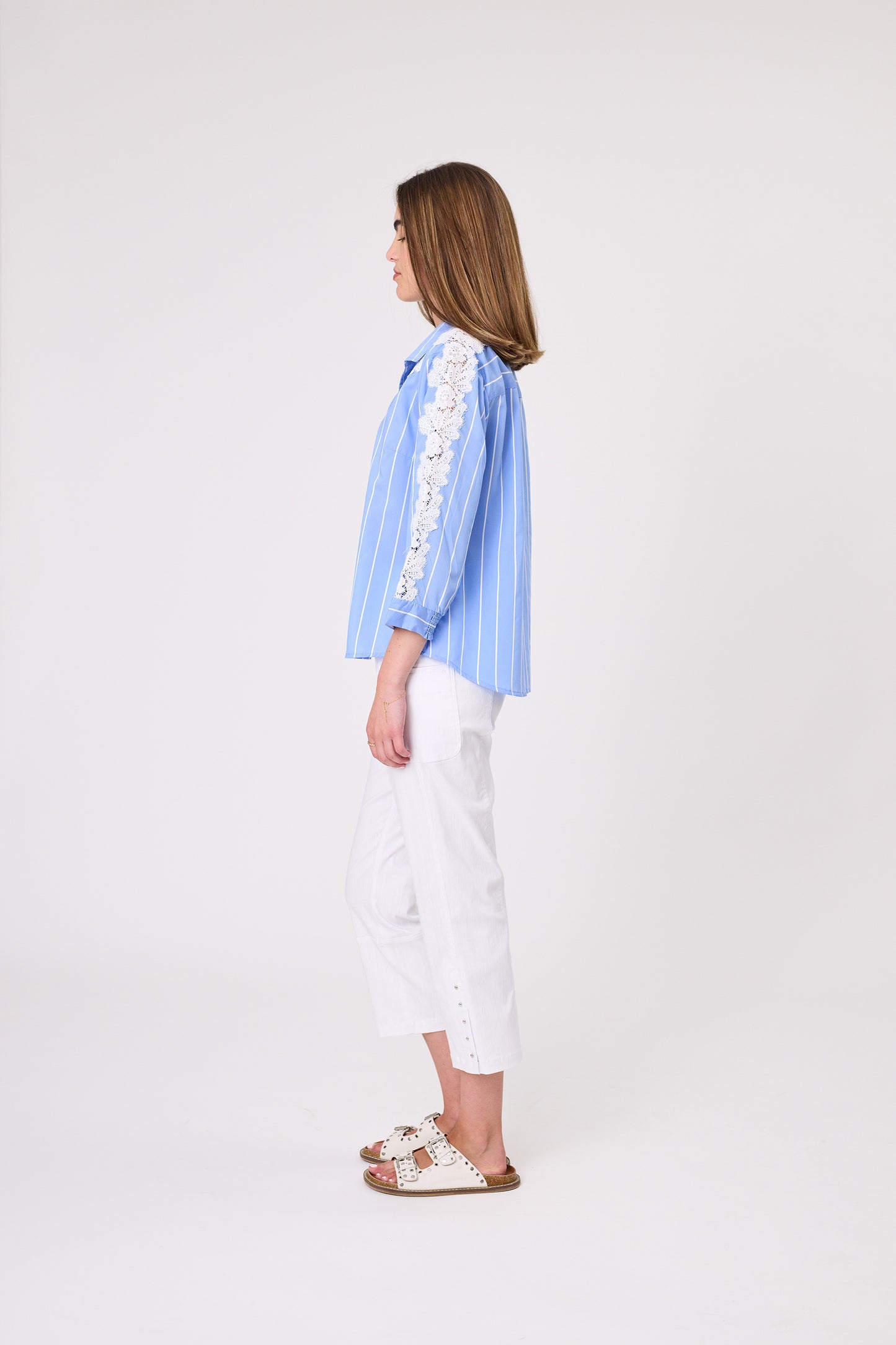 DESIGN NATION FORM SHIRT - CHAMBRAY - THE VOGUE STORE