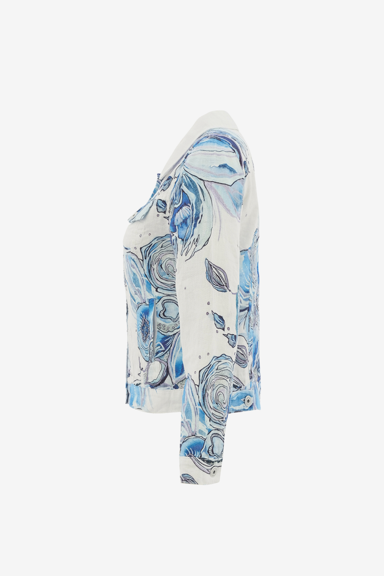 DOLCEZZA AMY TIEMAN JACKET - BLUE FLOWERS - THE VOGUE STORE