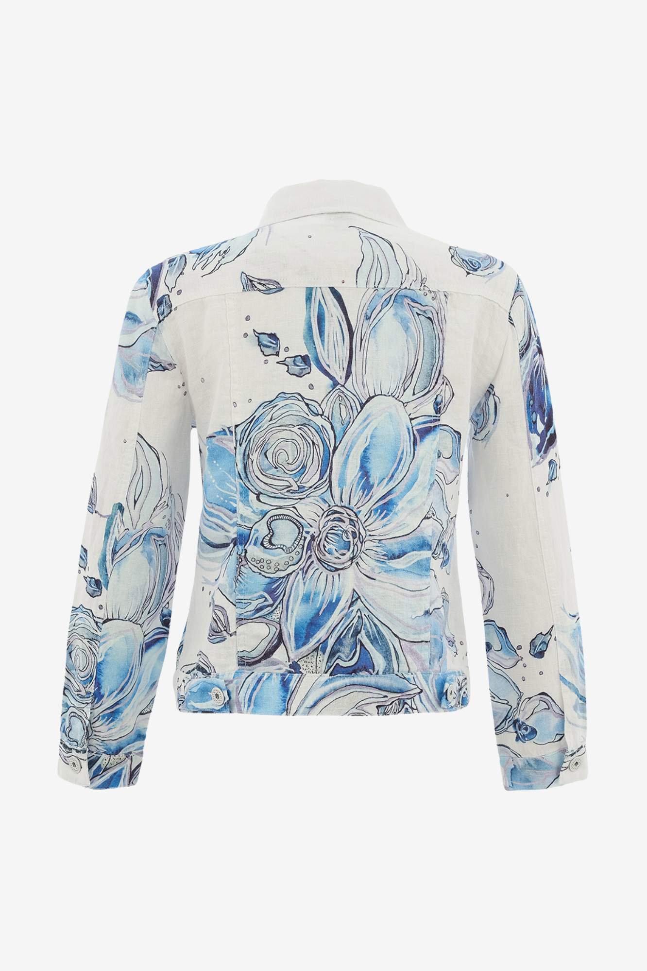 DOLCEZZA AMY TIEMAN JACKET - BLUE FLOWERS - THE VOGUE STORE