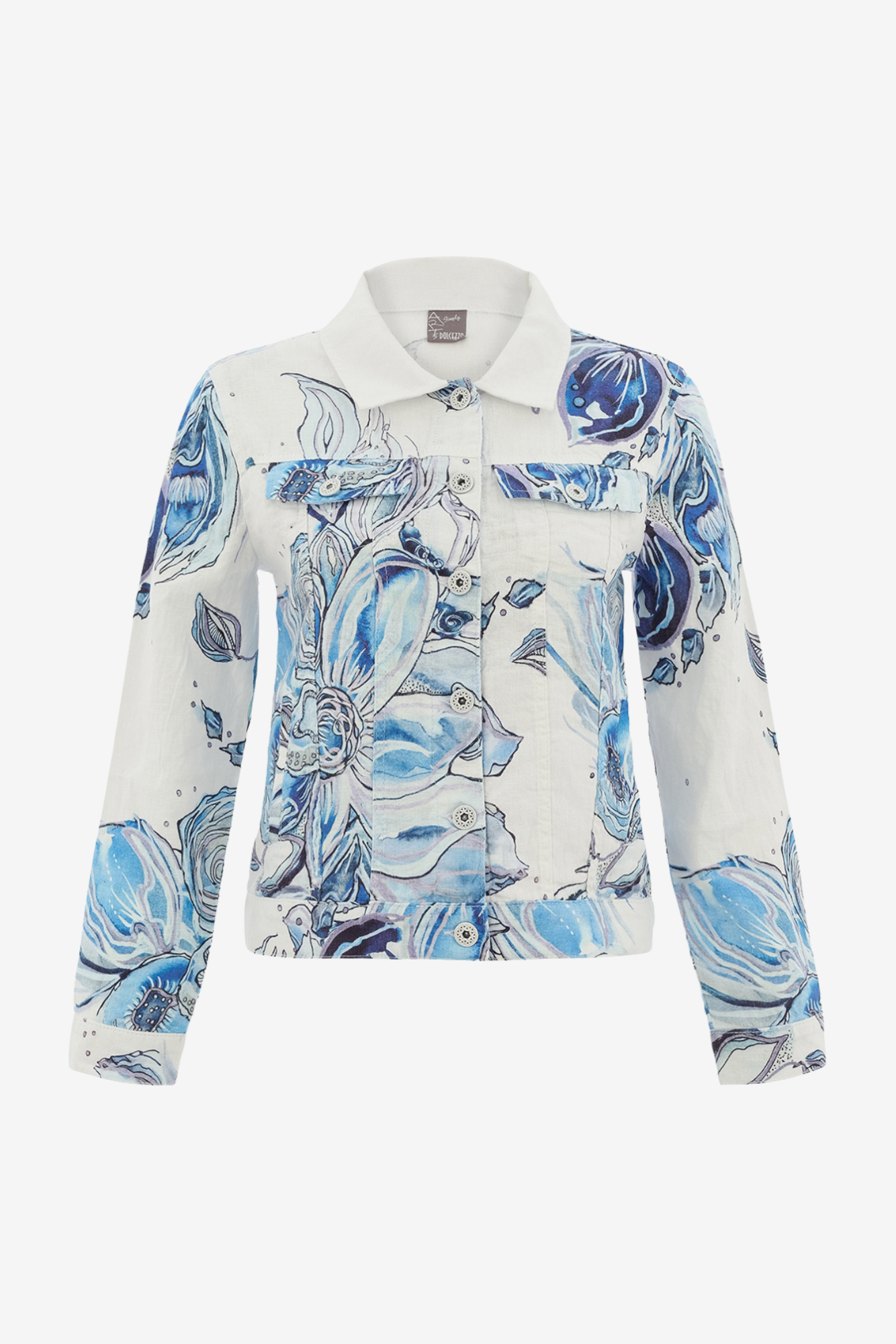 DOLCEZZA AMY TIEMAN JACKET - BLUE FLOWERS - THE VOGUE STORE