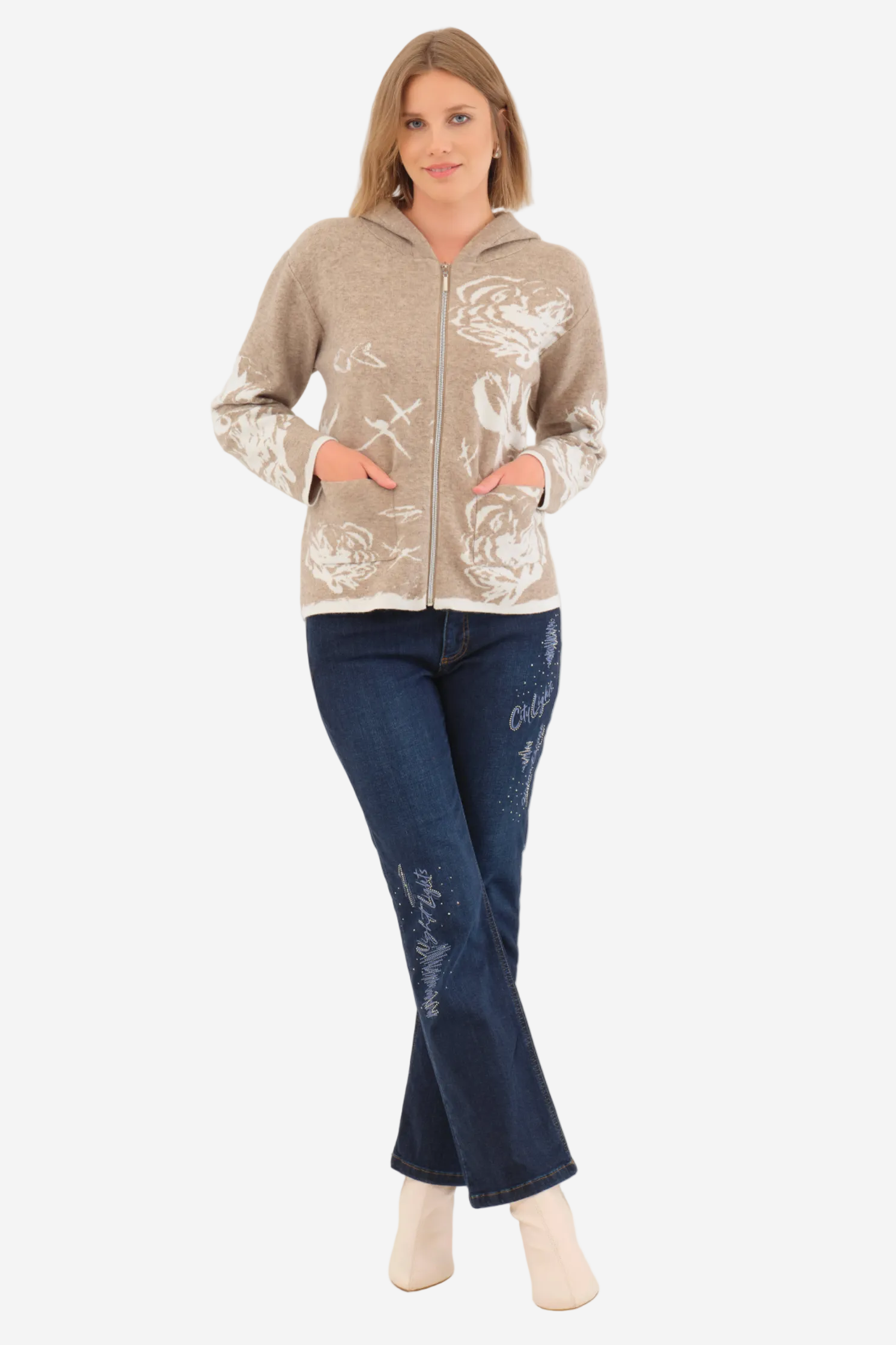Dolcezza Knit Jacket - Oatmeal – THE VOGUE STORE