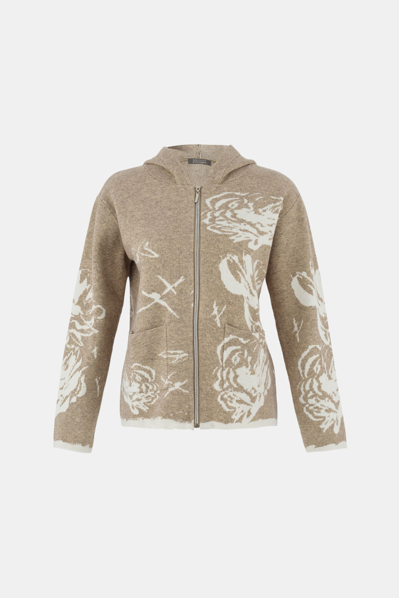 DOLCEZZA KNIT JACKET - OATMEAL - THE VOGUE STORE