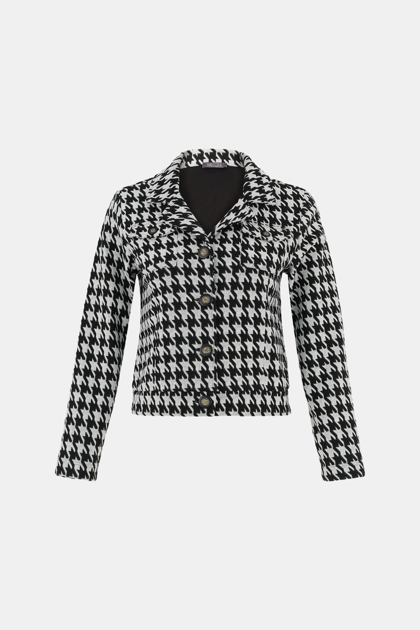 DOLCEZZA KNIT JACKET BLACK/WHITE - THE VOGUE STORE