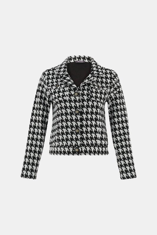 DOLCEZZA KNIT JACKET BLACK/WHITE - THE VOGUE STORE
