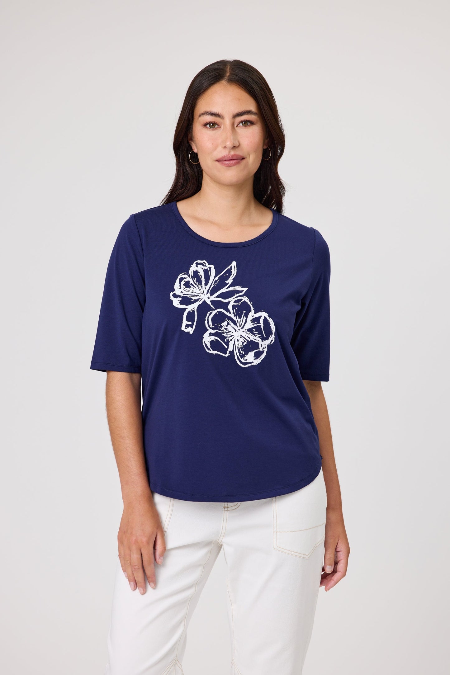DUO ESSENTIAL TEE - NAVY - THE VOGUE STORE