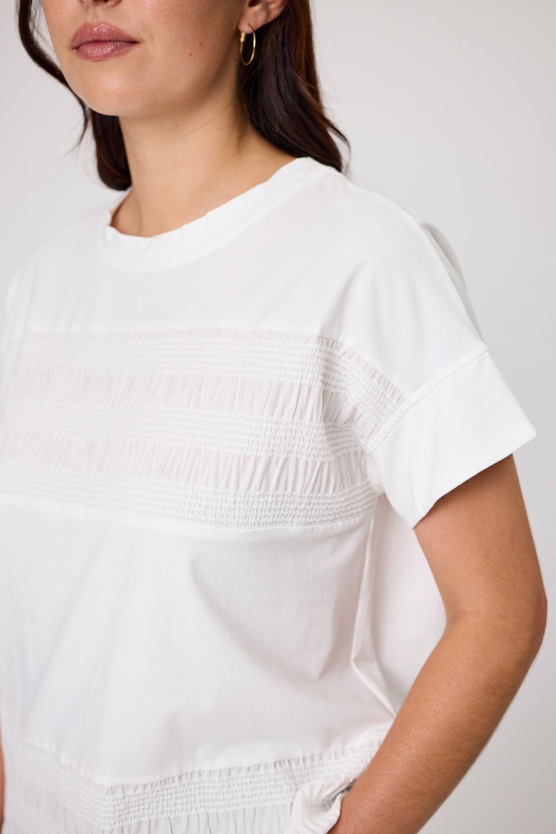 DUO COVE PANEL TOP - IVORY - THE VOGUE STORE