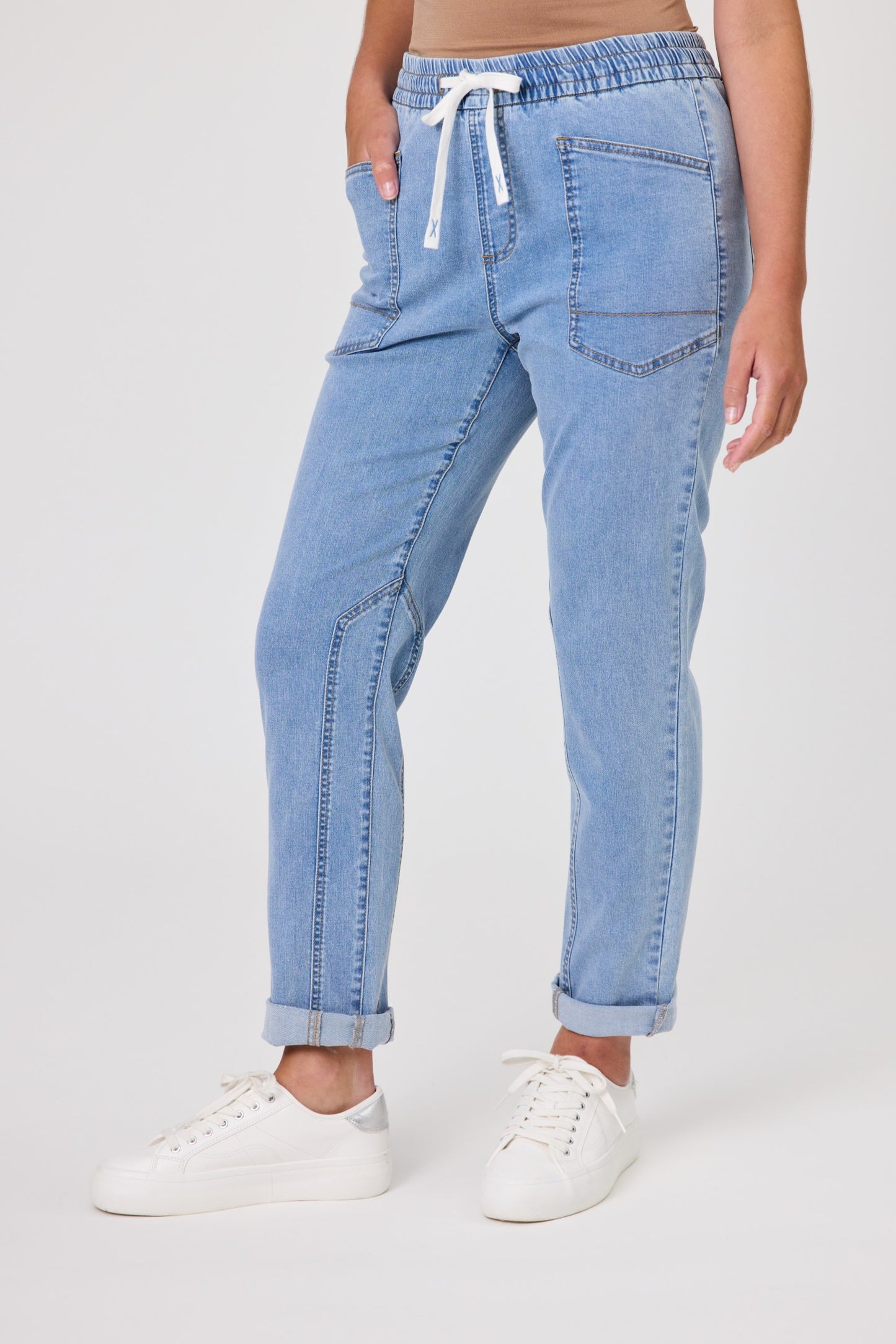 DUO CALEB RELAXED JOGGER - LIGHT BLUE - THE VOGUE STORE