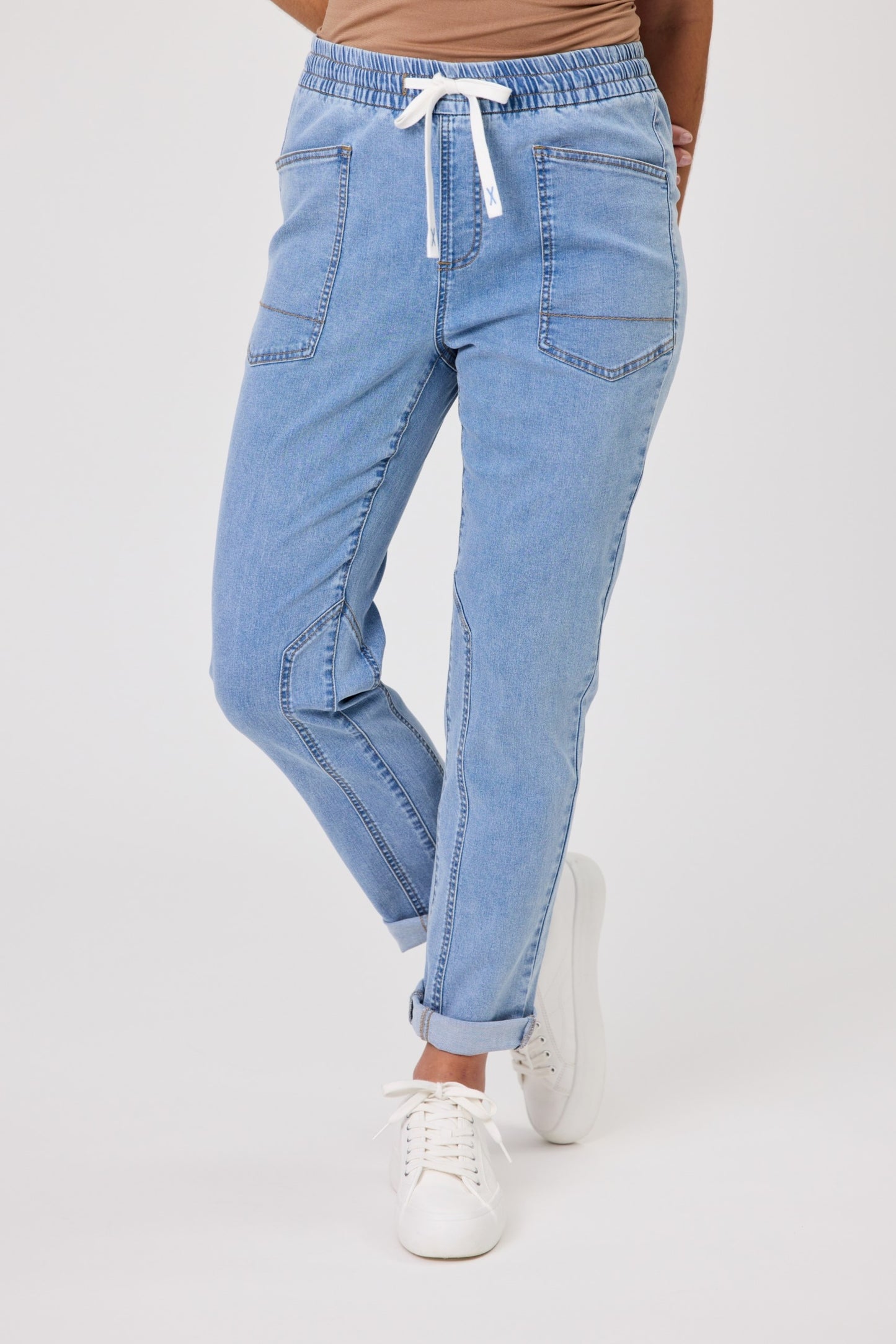 DUO CALEB RELAXED JOGGER - LIGHT BLUE - THE VOGUE STORE