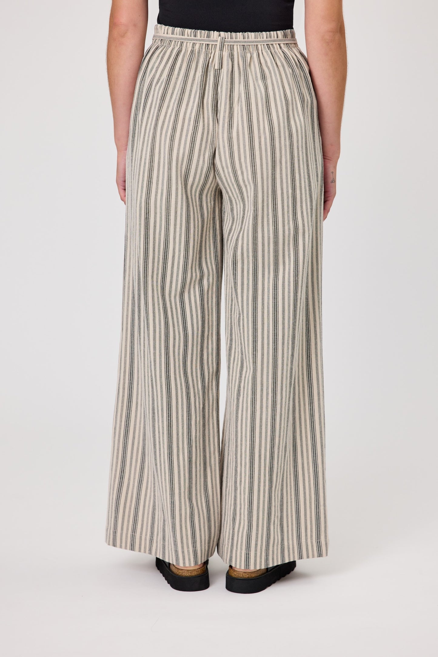 DUO BROOKE STRIPED PANT - NATURAL STRIPES - THE VOGUE STORE