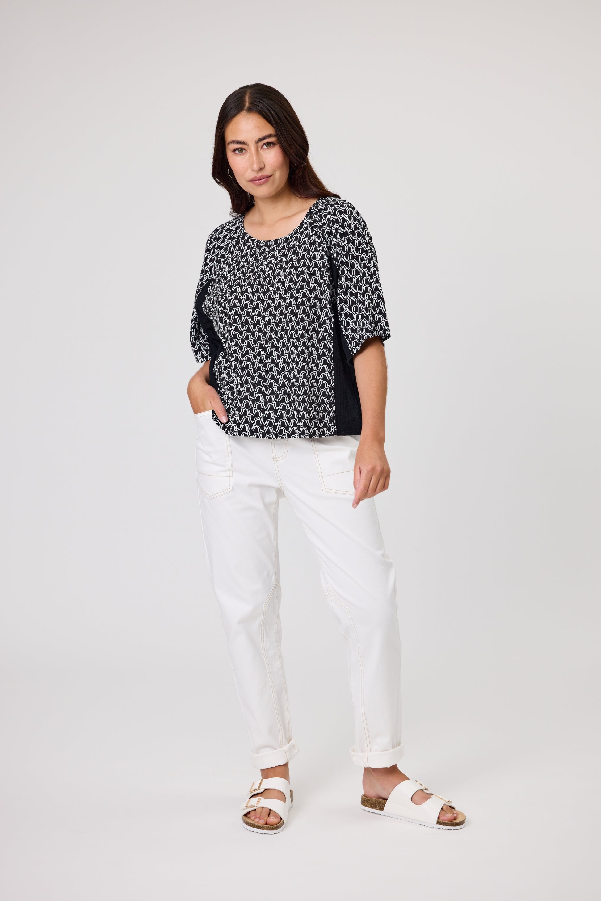 DUO IDA SHELL TOP - IDA PRINT - THE VOGUE STORE
