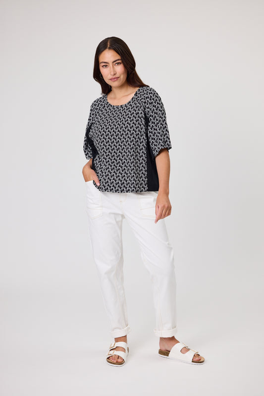DUO IDA SHELL TOP - IDA PRINT - THE VOGUE STORE