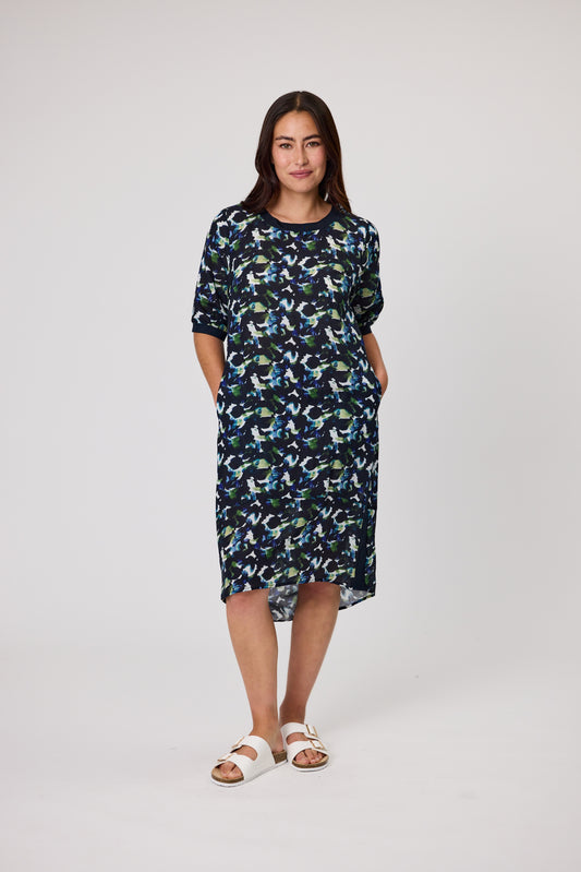 DUO BLOOM SHIFT DRESS - BLOOM PRINT - THE VOGUE STORE