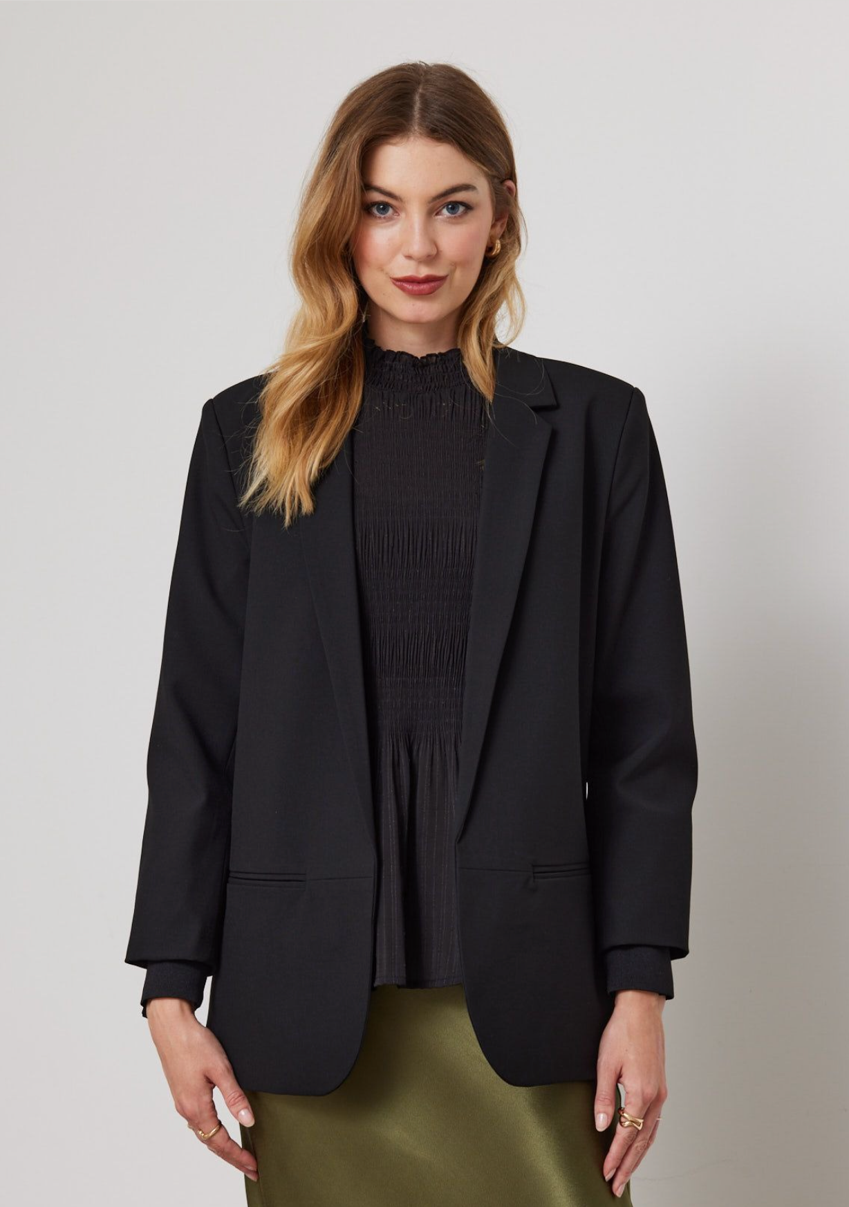 DUO CLAUDE BLAZER - BLACK - THE VOGUE STORE