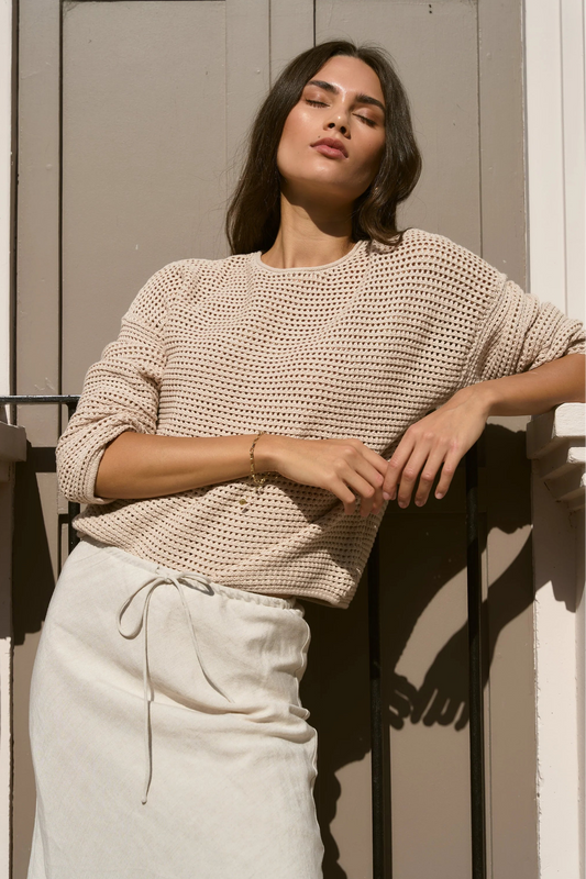 RE:UNION DAWN STRING CROCHET KNIT JUMPER - STRING - THE VOGUE STORE