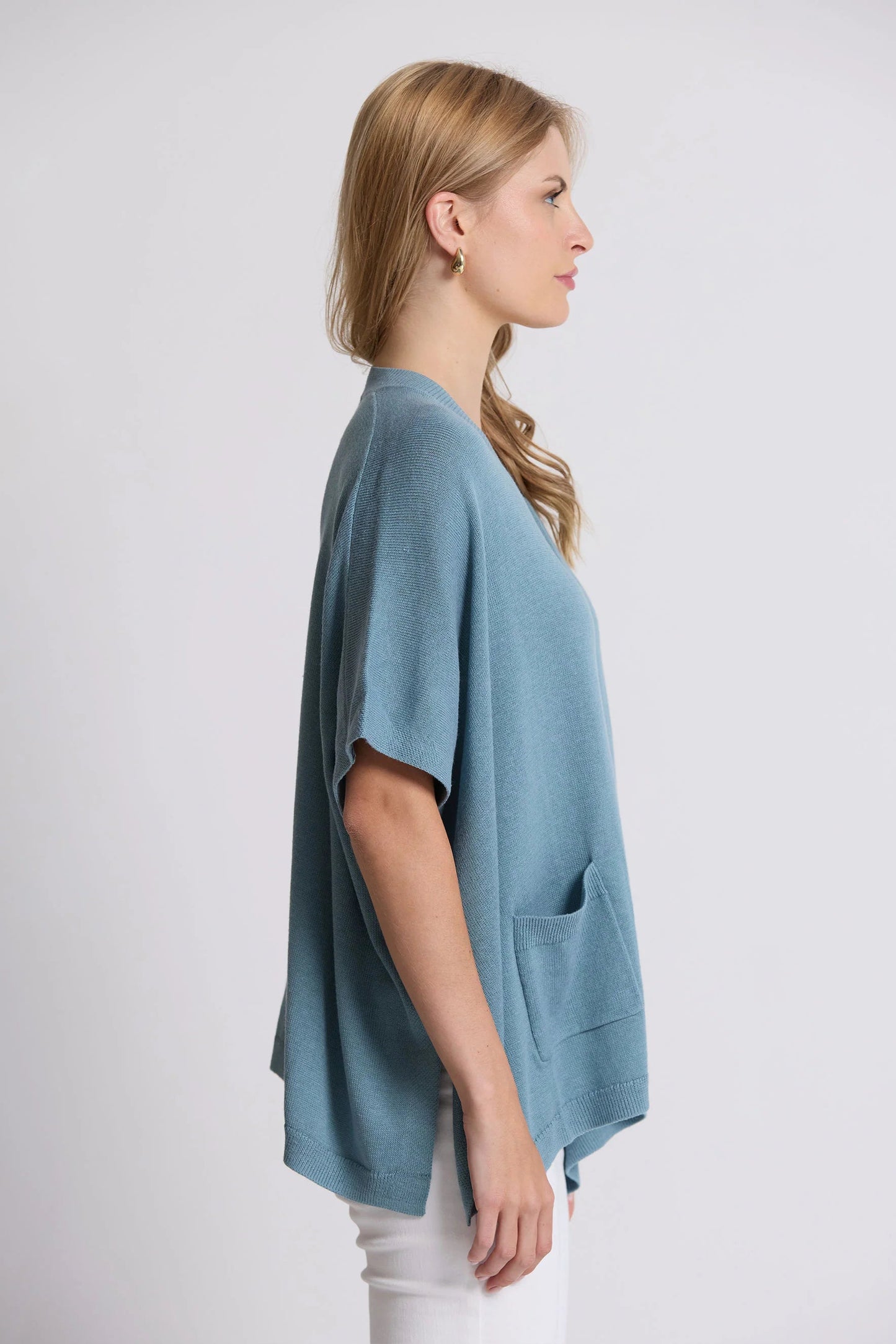 STELLA + GEMMA ELLIOT CARDIGAN - DUCK EGG - THE VOGUE STORE