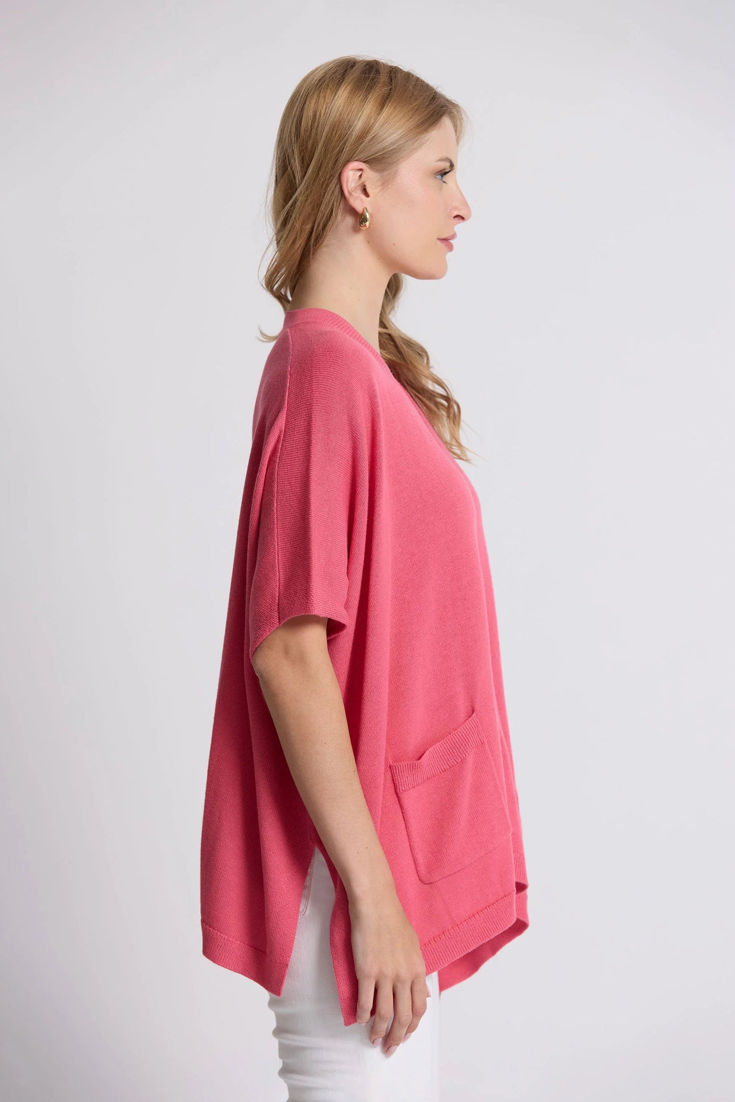 STELLA + GEMMA ELLIOT CARDIGAN - RASPBERRY - THE VOGUE STORE