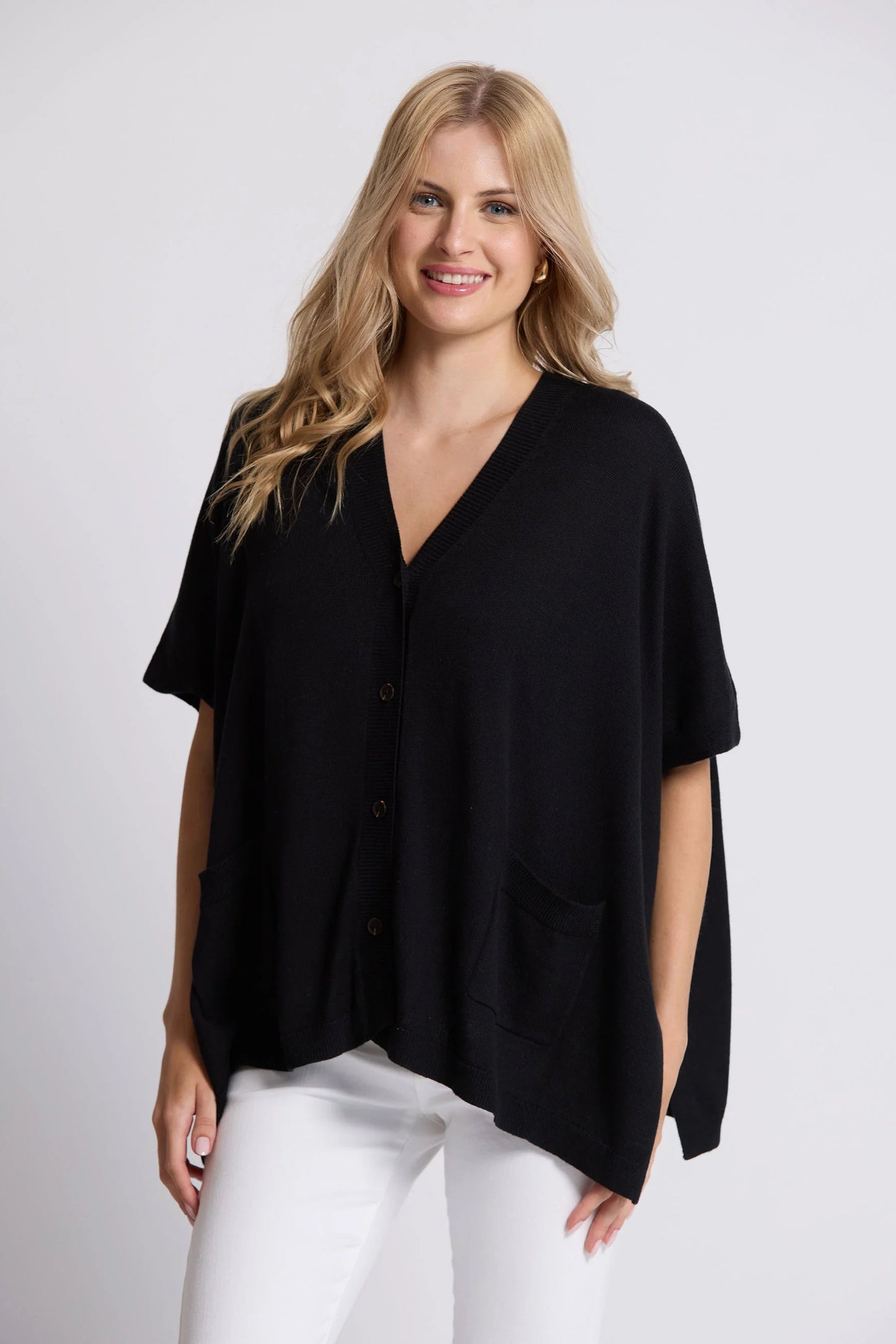 STELLA + GEMMA ELLIOT CARDIGAN - BLACK - THE VOGUE STORE