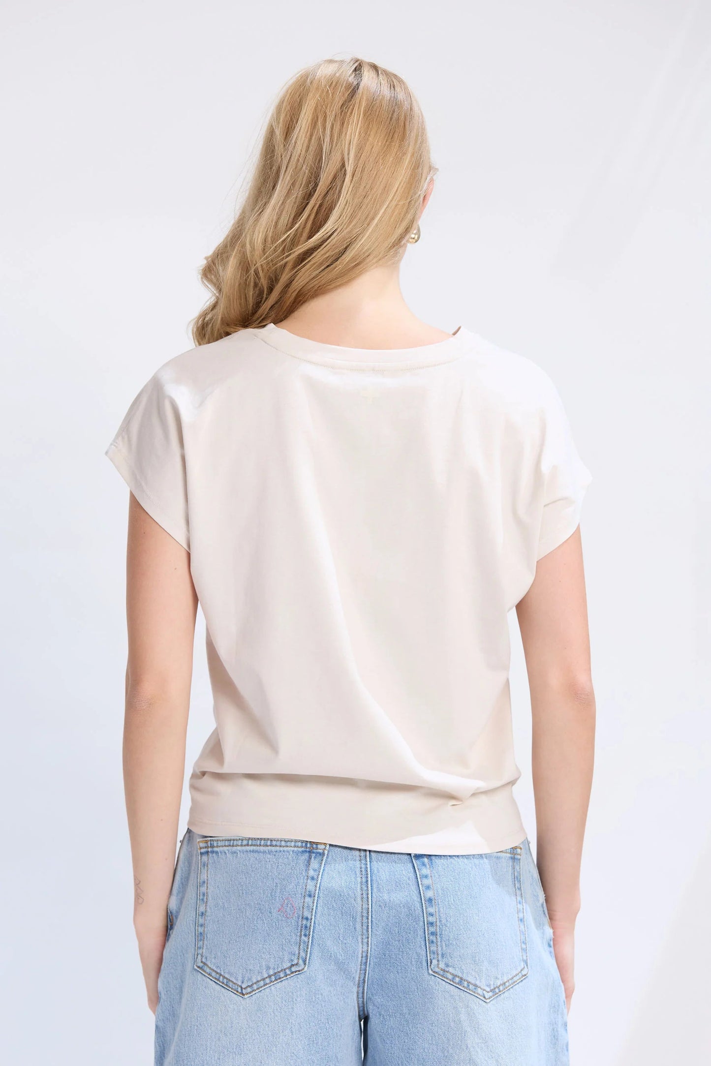 STELLA + GEMMA TOP KNOT TOP - CHAI - THE VOGUE STORE